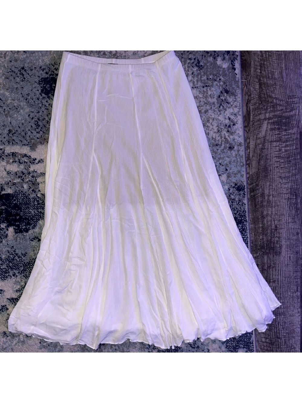 Karen Kane White Maxi Skirt Women Medium Boho Festival - Picture 12 of 13